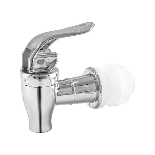 Biaungdo Replacement Spigot for Beverage Dispenser, Silver Push Style Beverage Dispenser Carafe Spigot Water Dispenser Replacement Spout Faucet