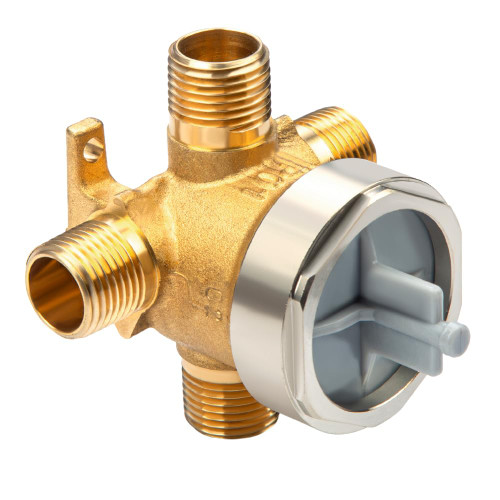 R11000 Shower Diverter Rough-in Valve for 3/6 Setting Diverter Trim Kit, Brass Body