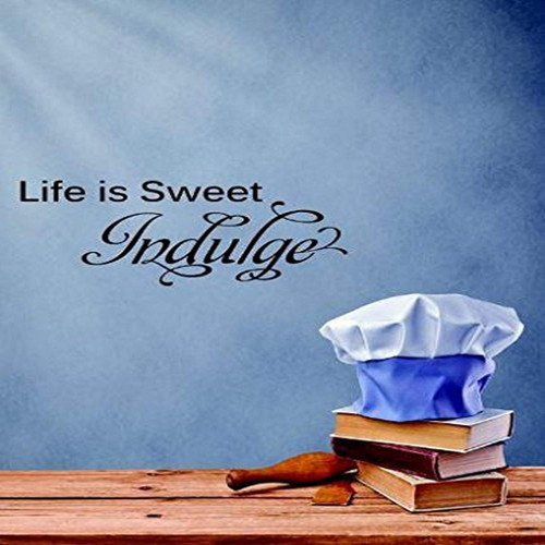 Design with Vinyl RE 3 C 2121 Life is Sweet Indulge Quote Vinyl Wall Decal Sticker, 20 x 40" Design with Vinyl RE 3 C 2121 Life is Sweet Indulge Quote Vinyl Wall Decal Sticker, 20 x 40"