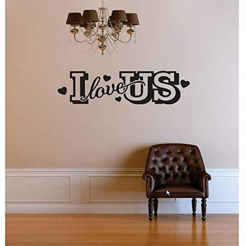 Design with Vinyl RE 3 C 2353 I Love Us Image Quote Vinyl Wall Decal Sticker, 20 x 30", Black Design with Vinyl RE 3 C 2353 I Love Us Image Quote Vinyl Wall Decal Sticker, 20 x 30", Black