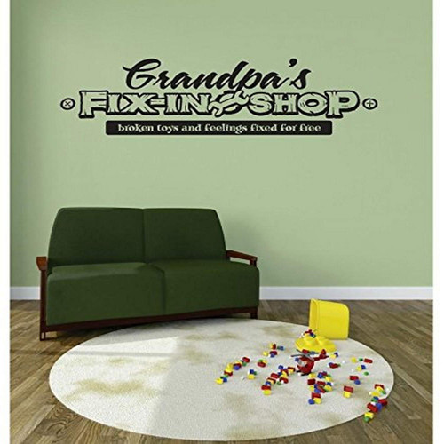 Design with Vinyl RE 3 C 2374 Grandpas Fixing Shop Image Quote Vinyl Wall Decal Sticker, 20 x 30", Black Design with Vinyl RE 3 C 2374 Grandpas Fixing Shop Image Quote Vinyl Wall Decal Sticker, 20 x 30", Black