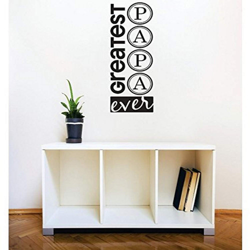 Design with Vinyl RE 3 C 2376 Greatest Papa Ever Quote Vinyl Wall Decal Sticker, 20 x 40", Black Design with Vinyl RE 3 C 2376 Greatest Papa Ever Quote Vinyl Wall Decal Sticker, 20 x 40", Black