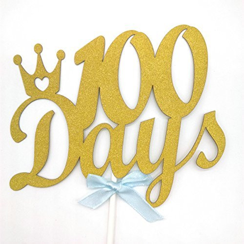 Hemarty Half 1/2 Cake Topper for 6 Months Birthday Party - 1/2 Birthday - Gold Glitter Cupcake and Cake Topper - Birthday Party for Baby 6 Months (Set of 2) (Glitter Blue, 100 Days) Hemarty Half 1/2 Cake Topper for 6 Months Birthday Party - 1/2 Birthday - Gold Glitter Cupcake and Cake Topper - Birthday Party for Baby 6 Months (Set of 2) (Glitter Blue, 100 Days)