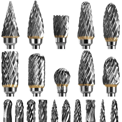20 Pcs Carbide Burrs Set 1/8" Shank, Preciva Double Cut Die Grinder Bits, Tungsten Carbide Rotary Burr Set for Grinder Bits Rotary Tools, Metal Polishing, Engraving, Drilling 20 Pcs Carbide Burrs Set 1/8" Shank, Preciva Double Cut Die Grinder Bits, Tungsten Carbide Rotary Burr Set for Grinder Bits Rotary Tools, Metal Polishing, Engraving, Drilling