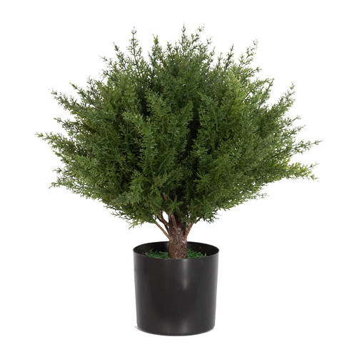 Weitaisi 17" Artificial Cedar Topiary Shrub UV-Proof Leaves Poteed Artificial Shrubs for Outdoors Plant for Home Office Outdoor and Indoor Decor Porch Plants