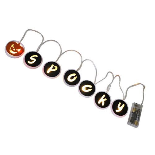 BESTOYARD Halloween Spooky Letter LED String Lights LED String Light Bulbs String Lights Outdoor LED Outdoor String Lights 1pc String Halloween Party Supplies Pumpkin String Lights LED Lamp