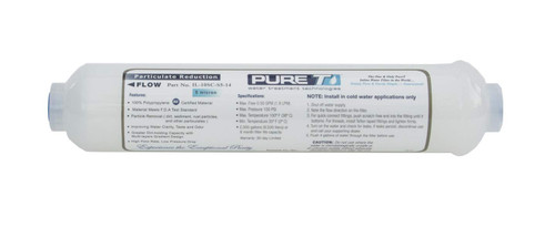Reverse Osmosis Revolution Inline Sediment Filter Cartrdige 2"x10", 5 Micron, semiclear housing