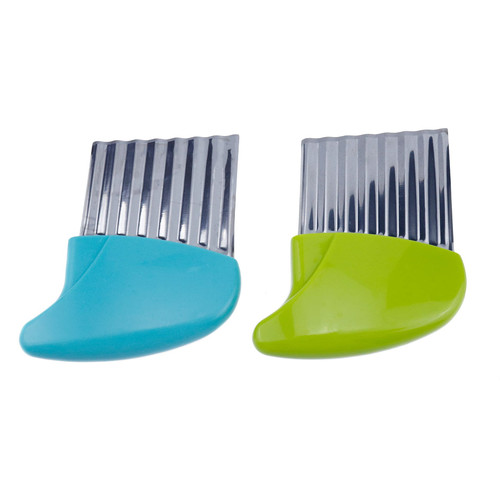 Risbay Crinkle Cutter,Stainless Steel Potato Carrot Chip Vegetable Crinkle Wavy Chopper, French Fry Slicer,2-Pack,Green+Blue Risbay Crinkle Cutter,Stainless Steel Potato Carrot Chip Vegetable Crinkle Wavy Chopper, French Fry Slicer,2-Pack,Green+Blue