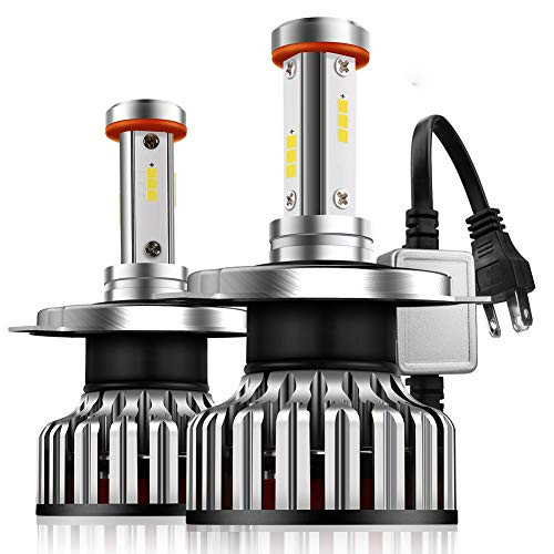 Mdatt H4/9003/HB2 LED Headlight Bulbs - 100W 12000LM - CSP Chips - DOT Approved - 360 Degree High/Low Dual Beam Light