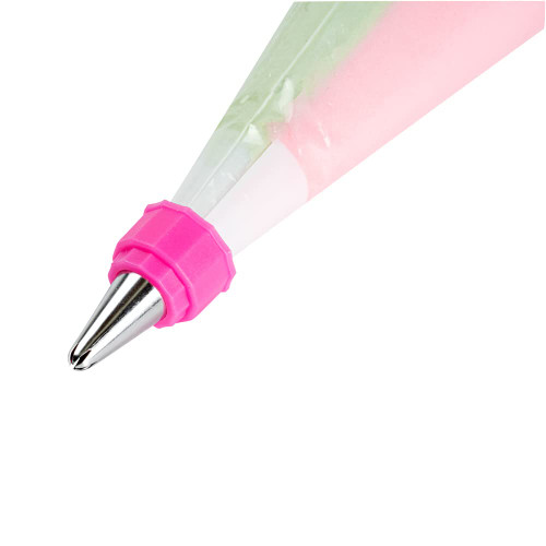 Restaurantware Pastry Tek Pink & White Plastic Piping Tip Coupler - Dual Color - 1 count box