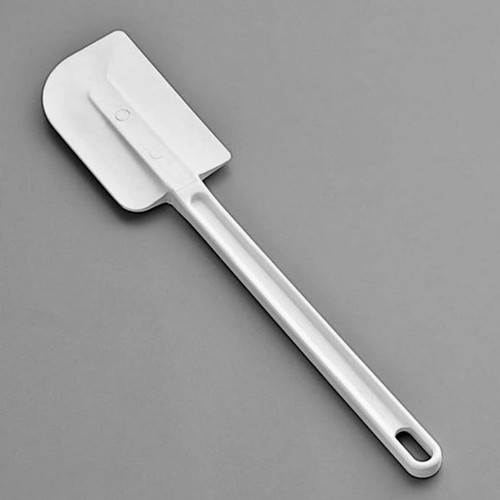 10" White Spatula, Non-Stick Silicone Scraper, Commercial Rubber Kitchen Scraper Spatulas for Cooking, Baking, Mixing by Tezzorio 10" White Spatula, Non-Stick Silicone Scraper, Commercial Rubber Kitchen Scraper Spatulas for Cooking, Baking, Mixing by Tezzorio