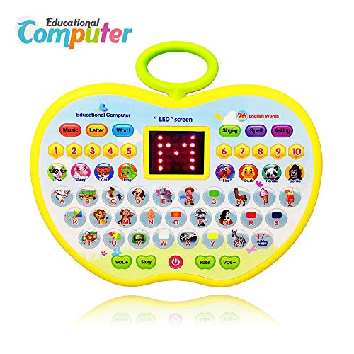 Learning Toys for 3 Year Olds Girl, Educational Toys for 1-4 Year Old Boys Baby Kids Tablet Toys for 2 Year Old Girl Apple Computer Toy for 6-18 Months Toddler Toy Gift for 9-24 Months Girls