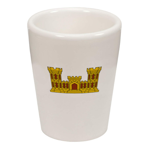 Express It Best Shot Glass -US Army Corps of Engineers, branch insignia