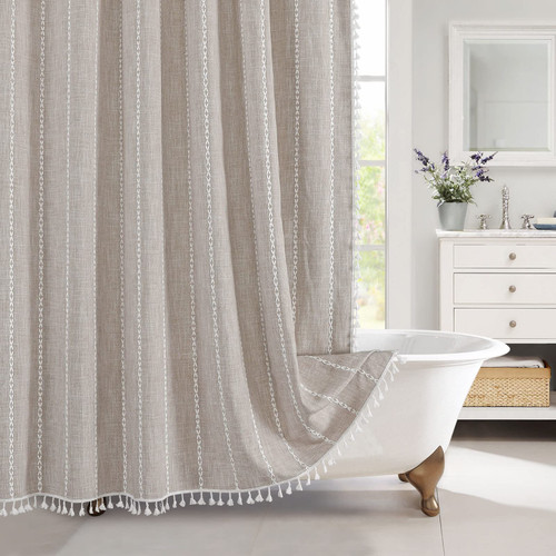 MitoVilla Tan Small Stall Shower Curtain 36 x 72, Taupe Half Size Narrow Cotton Linen Fabric Shower Curtains for Boho Farmhouse Bathroom Decor, Wrinkle Resistant Cloth Shower Curtain MitoVilla Tan Small Stall Shower Curtain 36 x 72, Taupe Half Size Narrow Cotton Linen Fabric Shower Curtains for Boho Farmhouse Bathroom Decor, Wrinkle Resistant Cloth Shower Curtain
