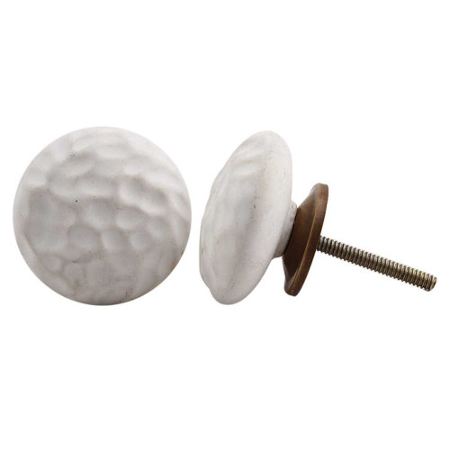 Indian Shelf 4 Pack Knobs for Dresser Drawers|Solid Dresser Knobs Nursery|White Pull Knobs for Cabinets & Drawers|Ceramic Kitchen Pulls for Cabinets|Shabby Chic Knobs|Bathroom Cabinet Door Knobs