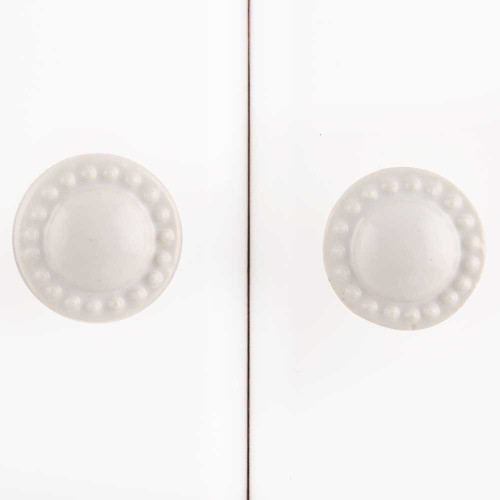 Indian Shelf 4 Pieces Knobs for Kitchen Cabinets | Tiny Solid Drawer Knobs | White Kids Dresser Knobs | Ceramic Dresser Knobs and Pulls | Cabinet Door Pulls | Vintage Door Knobs