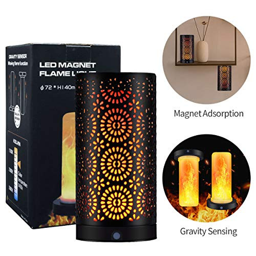 Retro LED Magnet Flame Effect Light, Rechargeable Simulated Flickering 3D Flame Lamp, Vintage Atmosphere Flaming Light for Bar/Hotel/Cafe/Restaurants Decor Retro LED Magnet Flame Effect Light, Rechargeable Simulated Flickering 3D Flame Lamp, Vintage Atmosphere Flaming Light for Bar/Hotel/Cafe/Restaurants Decor