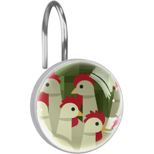 Shower Curtain Hooks, Shower Curtain Rings, Rust Proof Stainless Steel Shower Hooks for Curtain Bathroom Shower Rods, Animal Cartoon Rooster Shower Curtain Hooks, Shower Curtain Rings, Rust Proof Stainless Steel Shower Hooks for Curtain Bathroom Shower Rods, Animal Cartoon Rooster