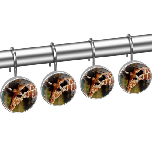 Shower Curtain Hooks, Shower Curtain Rings, Rust Proof Stainless Steel Shower Hooks for Curtain Bathroom Shower Rods, Animal Giraffe Lovely Shower Curtain Hooks, Shower Curtain Rings, Rust Proof Stainless Steel Shower Hooks for Curtain Bathroom Shower Rods, Animal Giraffe Lovely
