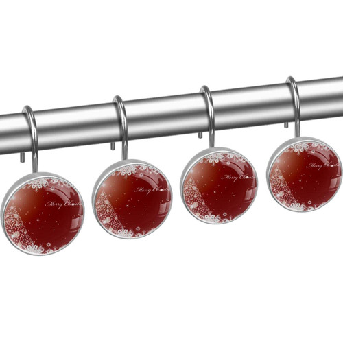 Shower Curtain Hooks, Shower Curtain Rings, Rust Proof Stainless Steel Shower Hooks for Curtain Bathroom Shower Rods, Christmas Tree Snowflake Shower Curtain Hooks, Shower Curtain Rings, Rust Proof Stainless Steel Shower Hooks for Curtain Bathroom Shower Rods, Christmas Tree Snowflake