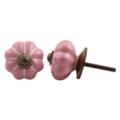 Indian Shelf 4 Pieces Door Pull Knob | Solid Dresser Pull | Shabby Chic Knobs Pink | Cabinet Knob Ceramic | Kids Drawer Knobs | Kids Dresser Knobs