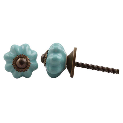 Indian Shelf 2 Pieces Kitchen Knobs for Cabinets | Solid Drawer Knobs for Kids | Dresser Knobs Wood Green | Bathroom Vanity Knobs and Pulls Ceramic | Drawer and Cabinet Pulls | Western Door Knobs