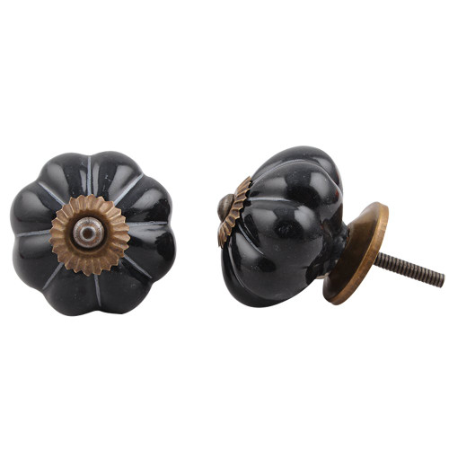 Indian Shelf 10 Pieces Bedroom Dresser Knobs and Pulls | Solid Door and Drawer Pulls | Fancy Knobs Black | Door Knobs for Kitchen Cabinets Ceramic | Kids Drawer Knobs | Modern Knobs for Dresser
