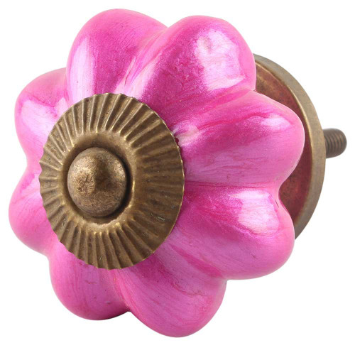 Indian Shelf 4 Pieces Dresser Drawer Knobs Vintage | Solid Dresser Knobs Nursery | Pink Pulls and Knobs for Cabinets and Drawers | Ceramic Pulls | Cabinet Knobs | Cabinet Door Knobs