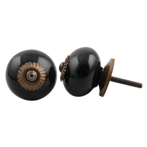 Indian Shelf 10 Pieces Drawer Knobs Kids | Solid Dresser Knobs Nursery | Kitchen Cabinet Pulls and Knobs Black | Cabinet Drawer Pulls Ceramic | Farmhouse Knobs | Knobs for Bathroom Cabinets