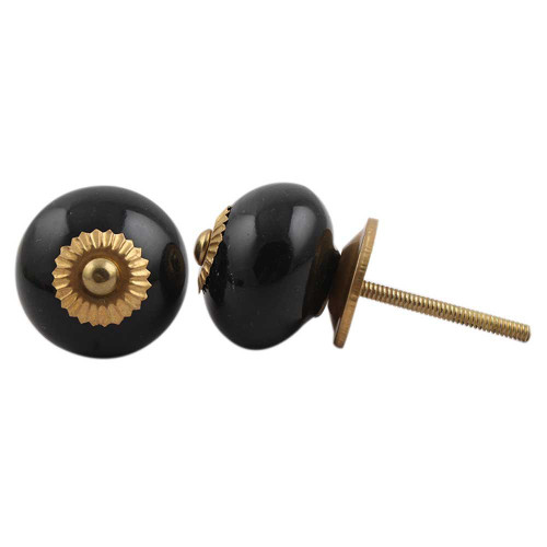 Indian Shelf 10 Pieces Dresser Knobs Vintage | Solid Drawer Pulls and Knobs | Kitchen Pulls Black | Furniture Knobs Ceramic | Unique Knobs for Cabinets | Single Drawer Knob