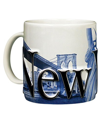 Americaware SMNYC01 New York 18 oz Duo Tone Blue Relief Mug