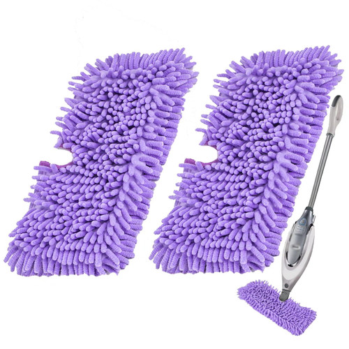 Microfiber Steam Mop Pads Washable Steam Mop Pads 2 Pack Replacement Steam Mop Cleaning Pads Chenille Steam Mop Pads for Shark Steam Pocket Mops S3500 Series S3501 S3550 S3601 S3801 S3901 SE4509