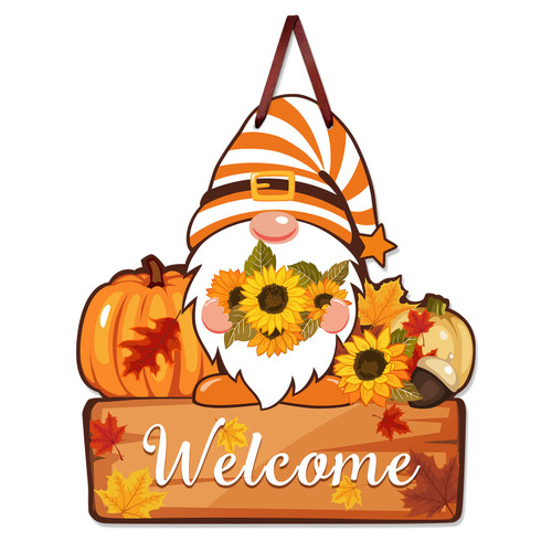 CIOEY Fall Welcome Door Sign Thanksgiving Gnome Fall Hanging Sign, Rustic Pumpkin Sunflowers Sign Decorative Wall Plaque with Rope Hanger for Home Farmhouse Autumn Harvest Thanksgiving Decorations CIOEY Fall Welcome Door Sign Thanksgiving Gnome Fall Hanging Sign, Rustic Pumpkin Sunflowers Sign Decorative Wall Plaque with Rope Hanger for Home Farmhouse Autumn Harvest Thanksgiving Decorations