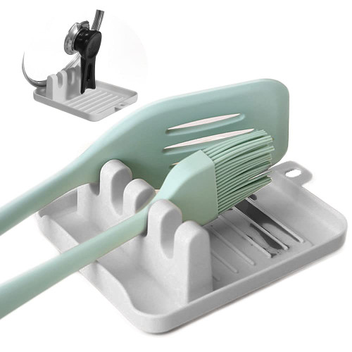 1 Pack Spoon Rest with Drip Pad for Multiple Utensils & Lid Holder, Utensil Rest for Kitchen Counter, Plastic Ladle Holder, Spatula Holder, Spoon Holder for Stove Top, Kitchen Cooking Utensil Holder 1 Pack Spoon Rest with Drip Pad for Multiple Utensils & Lid Holder, Utensil Rest for Kitchen Counter, Plastic Ladle Holder, Spatula Holder, Spoon Holder for Stove Top, Kitchen Cooking Utensil Holder