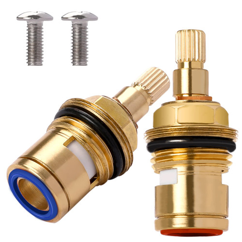 Brass Ceramic Stem Ceramic Disc Cartridge Faucet Valve Cartridge Replacement Faucet Repair Replacement Parts for Bathroom Kitchen Tap Sink Faucet