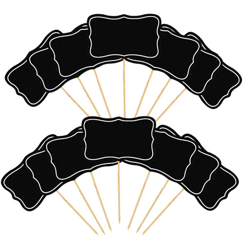 56 Pieces Cheese Markers for Charcuterie Board Black Blank Toothpick Flags Party Buffet Food Labels Name Tags Cupcake Toppers Appetizer Signs Cheese Labels Charcuterie Accessories