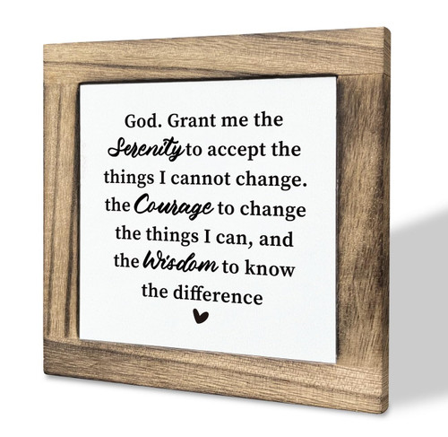 Serenity Prayer Box Sign, God Grant Me The Serenity Courage Wisdom, Wooden Plaque Gift Tabletop, Inspirational Wood Sign, Religious Table Art, Farmhouse Home Office Decor for Shelf, Christian Gifts Serenity Prayer Box Sign, God Grant Me The Serenity Courage Wisdom, Wooden Plaque Gift Tabletop, Inspirational Wood Sign, Religious Table Art, Farmhouse Home Office Decor for Shelf, Christian Gifts