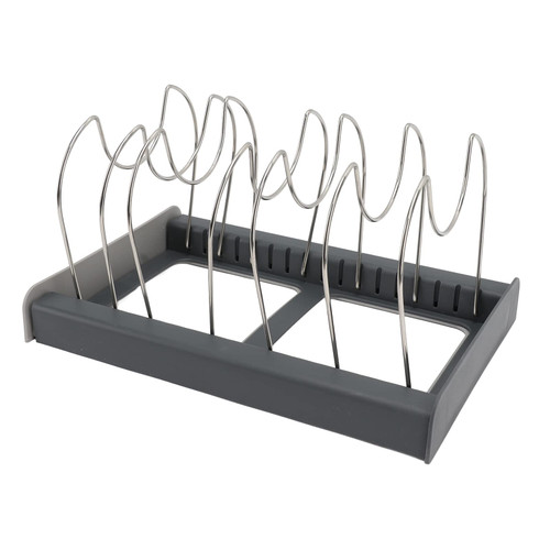 Expandable Pot and Pan Organizers Rack, Lid Organizer Rack Holder for Cabinet, Kitchen Cabinet Pantry Bakeware Organizer with 7 Adjustable Compartments for Frying Rack, Black Expandable Pot and Pan Organizers Rack, Lid Organizer Rack Holder for Cabinet, Kitchen Cabinet Pantry Bakeware Organizer with 7 Adjustable Compartments for Frying Rack, Black
