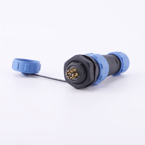 FOWIUNYE SP13 7 Pin Aviation Connector, Industrial Panel Mount Adapter Male Plug Female Socket Waterproof Connector 5A 125V Extension Cable Wire Outdoor IP68 Connectors