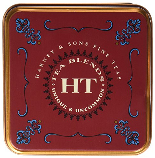Harney and Sons Chocolate Mint, Flavored Black Tea - 20 Sachets per Tin