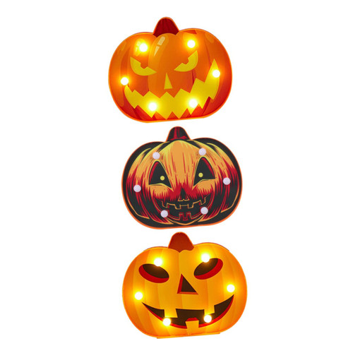 BESTOYARD 3pcs Halloween Jack-o-Lantern Decorative Lanterns Outdoor Decorative Lights Outdoor Lantern Halloween Light Decorative Pumpkin Light Halloween Pumpkin Lantern Layout Lamp LED Ghost