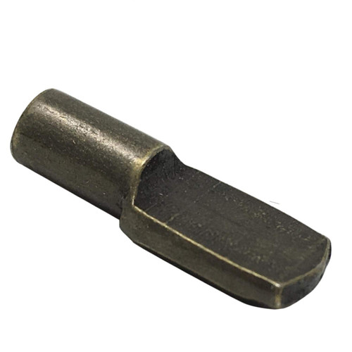 5mm "Spoon" Style Cabinet Shelf Support Pegs - Antique Brass - Pack of 50