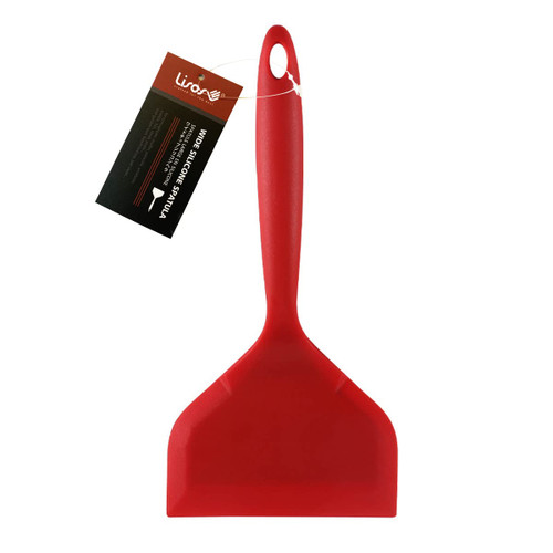 Silicone Tamagoyaki Spatula Japanese Omelette Spatula Wide Silicone Pancake Spatula Nonstick Heat-Resistant Pancake Shovel for Egg, Fish, Burgers, Steak and Pizza?Red