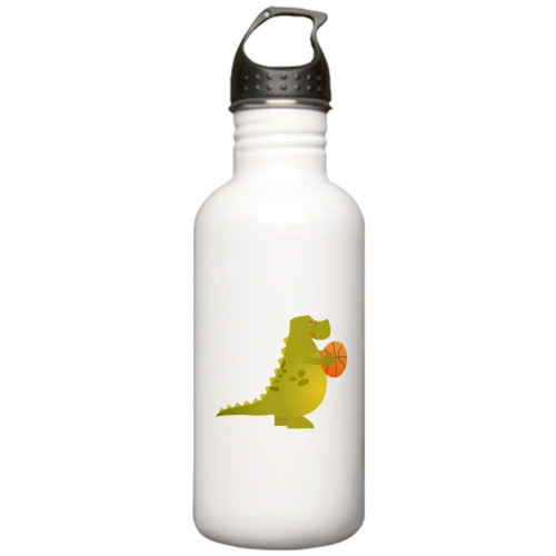 Truly Teague Stainless Water Bottle 1.0L Basketball Playing Dinosaur