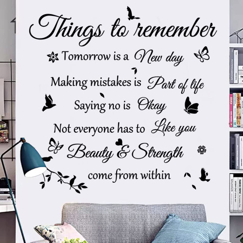 Wall Sticker Wall Stickers Wall Decals Things to Remember Wall decalwall Decor Wall Decorations Home Decor Home Decorations