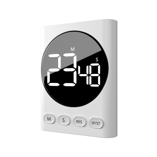 Timer,Classroom Timer for Kids,Magnetic Digital Stopwatch Clock Countdown Countup Timer with Large LED Display Volume Adjustable for Cooking,Exercise, Baking, Desk White