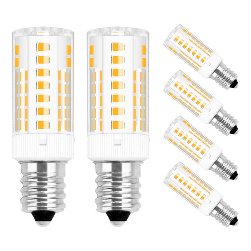 Megereet E12 LED Bulb, Dimmable 4W LED Light Bulb Equivalent to 40W Incandescent Bulb, Warm White 3000K E12 Candelabra Bulbs for Ceiling Fan, Chandelier, Dryer Replacement, 450LM (6 Pack) Megereet E12 LED Bulb, Dimmable 4W LED Light Bulb Equivalent to 40W Incandescent Bulb, Warm White 3000K E12 Candelabra Bulbs for Ceiling Fan, Chandelier, Dryer Replacement, 450LM (6 Pack)
