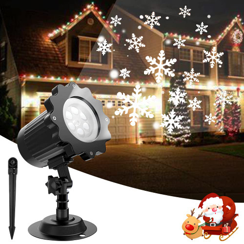Christmas Snowflake Projector Lights, Waterproof Snowfall Led Projector Outdoor and Indoor, Adjustable White Snowflake Projector Spotlights Decor, Holiday,Wedding,Garden Patio Christmas Snowflake Projector Lights, Waterproof Snowfall Led Projector Outdoor and Indoor, Adjustable White Snowflake Projector Spotlights Decor, Holiday,Wedding,Garden Patio