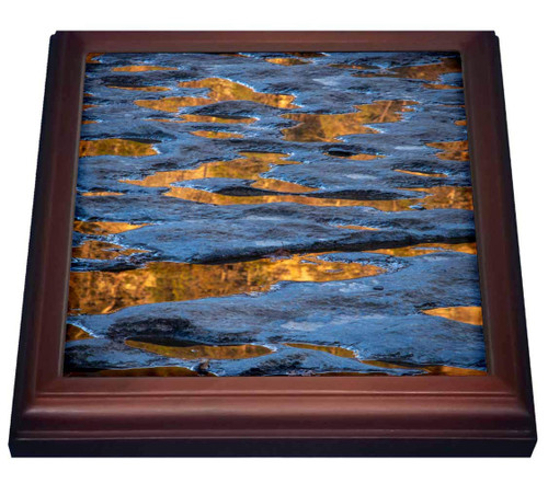 3dRose USA, New York, Watkins Glen. Reflections in Water on Rock. - Trivets (trv_331804_1)