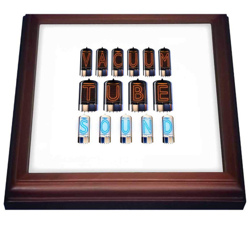 3dRose Vacuum Tube Sound Funny Text Art Against The White Background - Trivets (trv_339933_1)